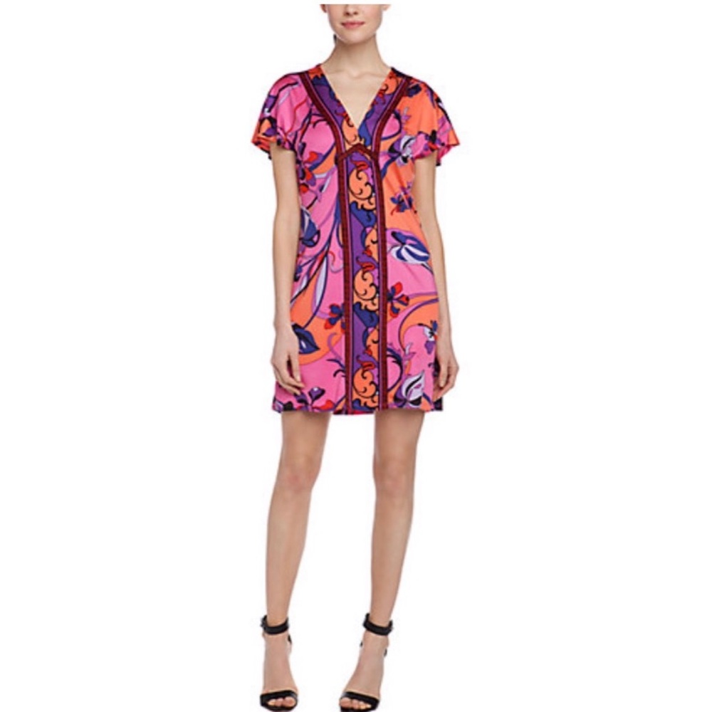 Hale Bob Dress Sz X – Small NWT Coral Multicolor